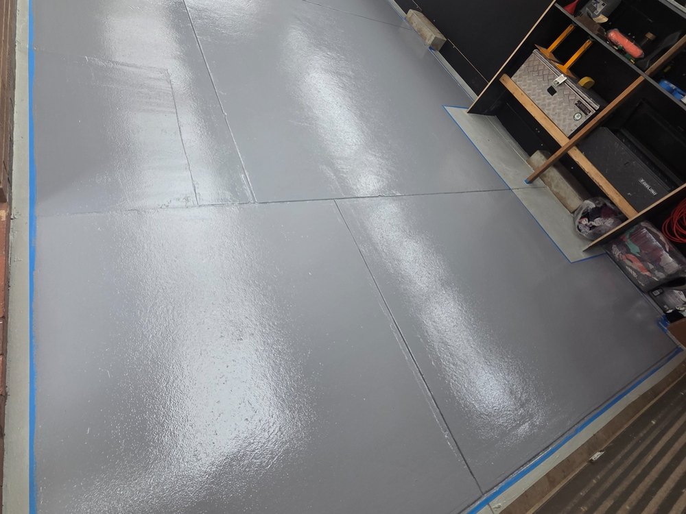 Coating application in progress