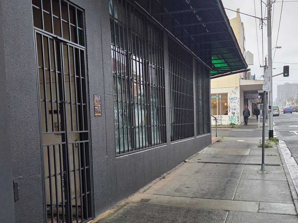 Finished shopfront repaint after graffiti cover-up
